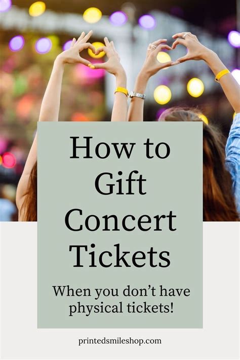 fun way to gift concert tickets
